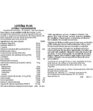 Viridian Lutein Plus 30 Veg Capsules - Buy Online on GoSupps.com