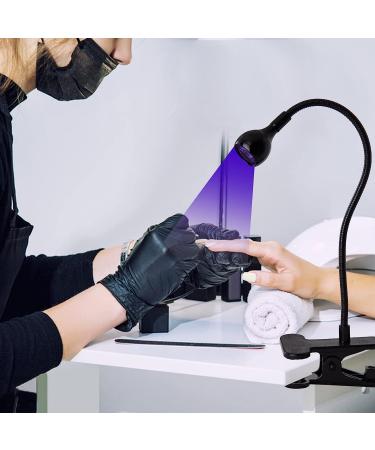 UV Led Nail Lamp 395nm with Gooseneck Clamp for Gel Polishes - Mini Flash Curing Lamps for UV Glue - Black - Buy Online on GoSupps.com