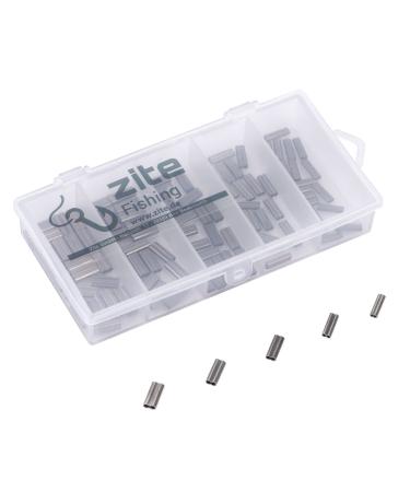 Zite Fishing Double Clamping sleeves Sortment / 5 sizes (0.8-1.6mm) / 100 pieces of squeeze sleeves set with box / double sleeve for fishing leaders and fishing cord - Buy Online on GoSupps.com