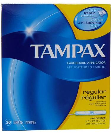 Buy Tampax Tampons with Flushable Cardboard Applicator - Regular Size - 20 ct - International Shipping Available - Buy Online on GoSupps.com