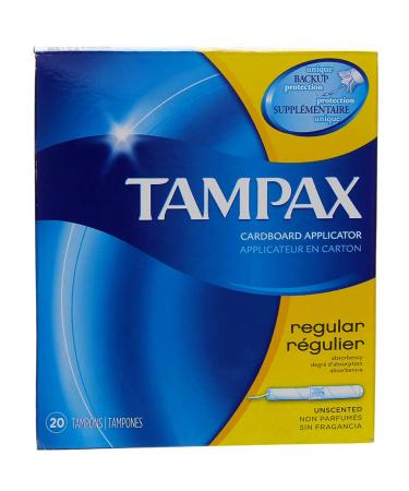 Tampax Tampons with Flushable Cardboard Applicator - Regular - 20 ct