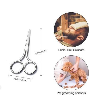 Eyebrow Scissors Premium Manicure Scissors Multi-Purpose Stainless Steel Cuticle Pedicure Beauty Grooming Kit for Nail Eyebrow Eyelash Dry Skin Curved Blade - Buy Online on GoSupps.com