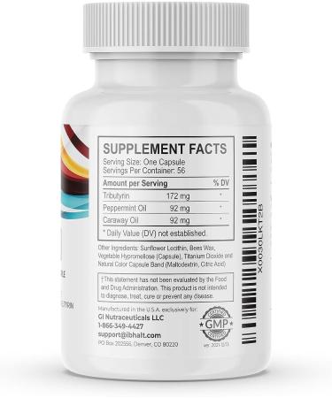 IBHALT Digestive Support Supplement - Peppermint Oil, Caraway Oil & Tributyrin - Buy Online on GoSupps.com