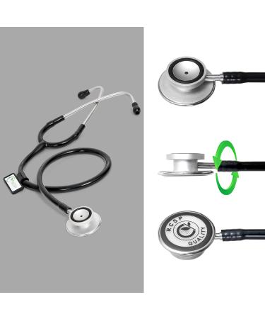 Buy Lightweight Stethoscope for Doctors & Nurses - Flexible Latex-Free Tube Soft Ear Knobs Silver Matt Finish - International Shipping Available - Buy Online on GoSupps.com