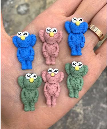 KAWS Nail Charms 4pcs - Mixed Green Pink | Add a touch of art to your nails - Buy Online on GoSupps.com