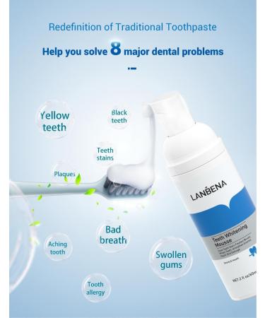 Mousse Whitening & Strengthening Teeth | Fresh Breath & Tartar Removal - International Shipping - Buy Online on GoSupps.com