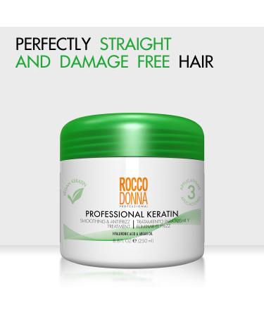 Rocco Donna Professional Vegan Keratin Treatment | Smoothing & Anti-Frizz | Hyaluronic Acid & Argan Oil | Formaldehyde Free | 8.8 oz - Shop Internationally - Buy Online on GoSupps.com