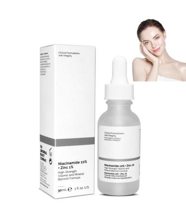 Niacinamide Serum Facial Moisturizing Essence 10% Niacinamide + 1% Zinc Anti Aging & Wrinkle Face Serum Softens And Moisturizes Skin Evens Skin Tone Suitable For All Skin Types (30ml)