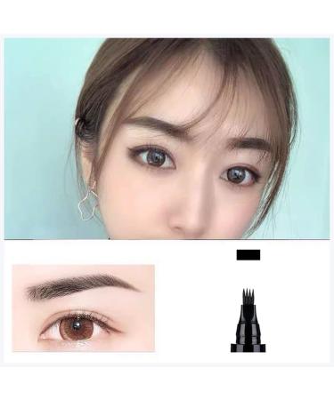 PiurUf Eyeliner Tattoo Tip Tattoo Tattoo Tattoo Tattoo for Girls 4 Waterproof Eyebrow Forks Black Eyeliner (5C)