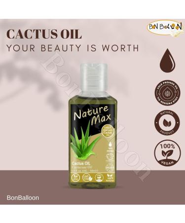 bonballoon Nature Max Cactus Oil Essential Oils Natural Undiluted Pure Cold Pressed Premium for Hair and Skin Care (1 Pack 1.69 oz / 50 ml) See Pictures - Buy Online on GoSupps.com
