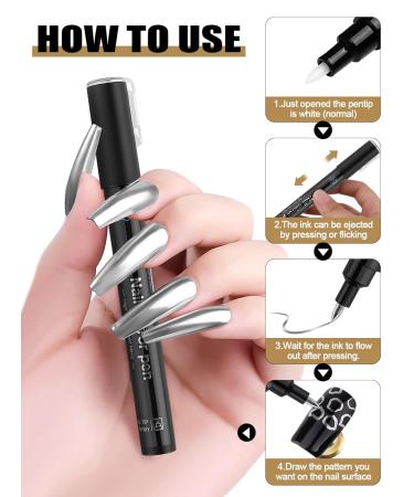 3 Color 3D Nail Art Pens Set - Kalolary Nail Polish Tools for DIY Beauty & Manicure - Buy Online on GoSupps.com