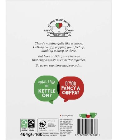  PG tips PG Tips Original biodegradable tea 160 sachets - Buy Online on GoSupps.com