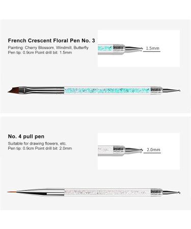 Brush Brushes Nail Tool Double-Ended Set Art Liner | Brushes For Polish Pens Paint Manicure Beauty Tools Nail Accessories - Buy Online on GoSupps.com