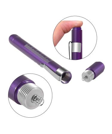 Almocn LED Pencil Lamp Set - 2 Pack Medical Nurse Reusable Lights with Pupil Teaching Ruler | Black & Purple - Buy Online on GoSupps.com