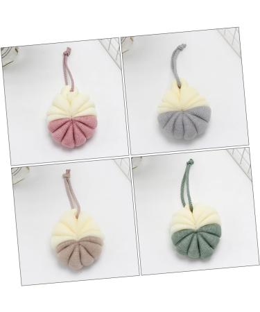 NOLITOY 4 Pcs Bath Bouquet Body Scrubber - Exfoliating Mesh Pouf & Shower Loofah | Spa Quality Shower Scrubber for Deep Cleaning & Relaxation - Buy Online on GoSupps.com