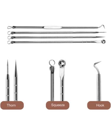 Yueser 16-Piece Blackhead Remover Comedone Squeezer Set - Stainless Steel Tool Kit with Storage Box for Effective Skin Treatment - Buy Online on GoSupps.com