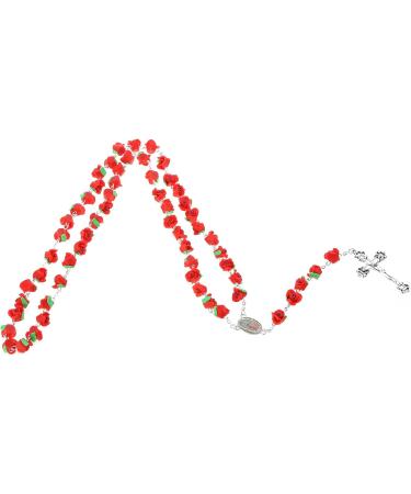 Oralgos Rosary Pearls - Vintage Catholic Rosary Necklace for Women & Girls | Elegant Flower Prayer Cross & Crucifix Jewelry - Buy Online on GoSupps.com