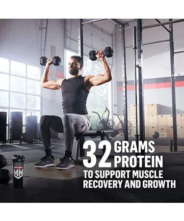 Muscle Milk Cookies 'N Cr me Protein Powder - 1.93 lbs, 12 Servings - 32g Protein, 3g Sugar, Calcium, Vitamins A, C & D - NSF Certified for Sport - Cookies & Cream Flavor - Energizing Snack - Buy Online on GoSupps.com