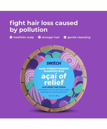 Buy The Switch Fix Hair Fall Control Shampoo Bar for Dry Hair | Acai of Relief - 85g | International Shipping Available - Buy Online on GoSupps.com