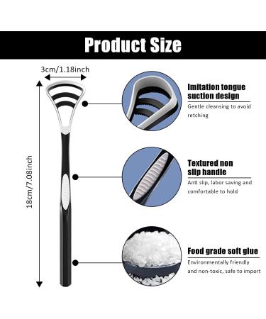 3-Piece Tongue Scraper Set | Bad Breath Treatment & Mouth Hygiene | Silicone Tongue Cleaning Brushes for Adults - Buy Online on GoSupps.com