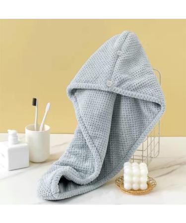 LIVIN MADE Microfiber Hair Towel Wrap for Women | Super Absorbent Quick Dry Turban for Curly Long & Thick Hair - Light Grey - Buy Online on GoSupps.com