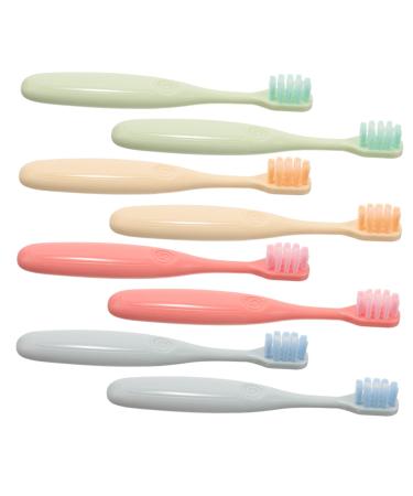 Gleavi 8st pedagogical tools for oral tooth cleaning toothbrush soft-training toothbrush toothbrush with soft bristle mouthpiece toothbrush toothbrush set child household pbt