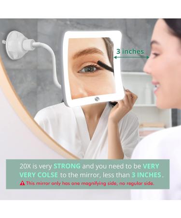 Fabuday 20X Lighted Magnifying Makeup Mirror with LED | Portable Travel Mirror - Buy Online on GoSupps.com