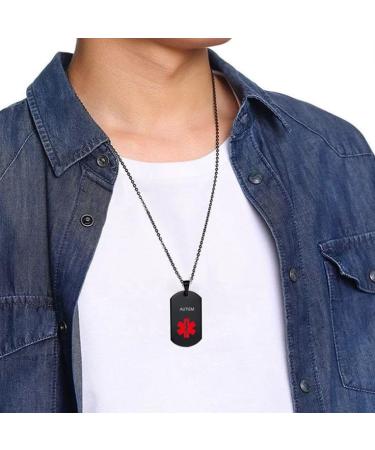 TYPE2 DIABETES Medical Alert ID Necklace - Stainless Steel Pendant for Men & Women | Emergency Med Alert Jewelry - Buy Online on GoSupps.com