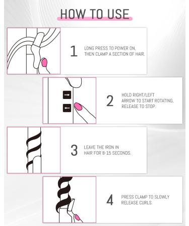 AmoVee 1.25 Inch Rotating Curling Iron - Auto Ceramic Adjustable Temps Dual Voltage | Perfect Valentine's Day Gift for Her - Buy Online on GoSupps.com