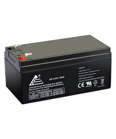 12V 3.3Ah Sealed Lead Acid Battery ECI Power