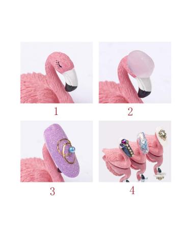 Shop Tangger 6PCs Nail Tips Holder Stand - Flamingo & White Swan for DIY Manicure & Salon Display - Buy Online on GoSupps.com