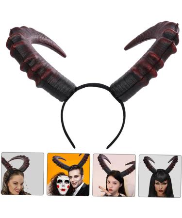 FRCOLOR Demon Horn Headband Ox Horn Hair Decoration Halloween Horn Headpiece Halloween Gothic Headwear Sheep Horns Headband Men Headband Dragon Horns Devil Costume Props Mens Headbands Pu - Buy Online on GoSupps.com