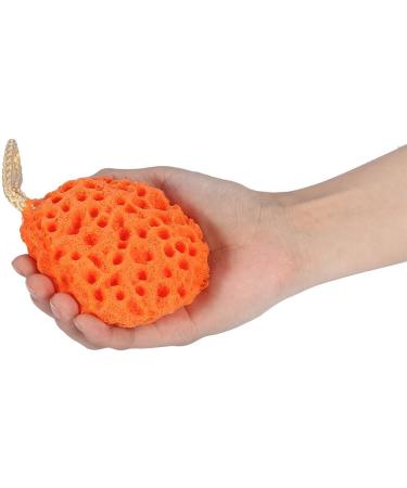 Body Shower Sea Sponge - Soft Exfoliator Spa Scrubber Ball (Orange) for Ultimate Bath Cleaning | International Shipping Available - Buy Online on GoSupps.com