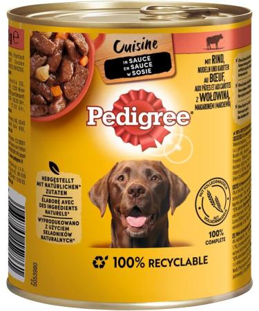 Buy PEDIGREE Can Cuisine Beef Pasta & Carrots 12x800g - Premium Wet Dog Food (9.6kg) - Fast International Shipping - Buy Online on GoSupps.com