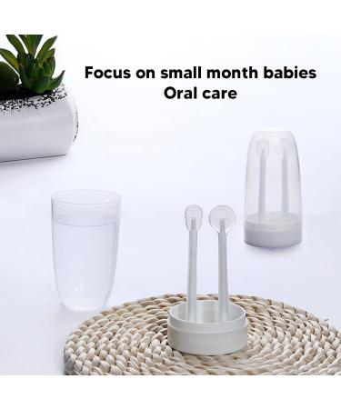 Baby Tongue Cleaner & Toothbrush - Silicone Baby Toothbrush Set with Storage Box (54x54x103mm) for Infants & Toddlers - International Shipping Available - Buy Online on GoSupps.com