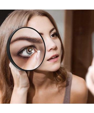 Calidaka 20x Magnifying Makeup Mirror with Suction Cup and Tweezer - Small Round Vanity Mirror for Bedroom and Bathroom - Travel-Friendly Desk Mirror (4.5x0.7inch) - Buy Online on GoSupps.com