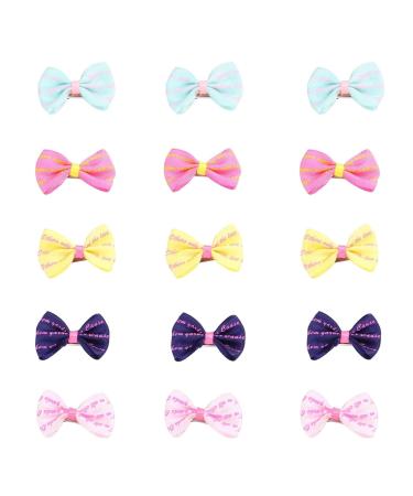 WVRLY 15Pcs Puppy Dog Hair Bow with Alligator Clips Pet Hair Bows Pet Grooming Hairpin Kitten Bow Barrettes Small Dogs Bowknot Hair Clip for Puppies Cats and Other Small Pets - Buy Online on GoSupps.com