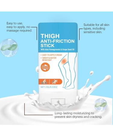 Anti-Chafing Thigh Cream Anti-Chafing Thigh Stick Anti-Chafing Thigh for Women Anti-Friction Cream for Thighs Protection Against Body Skin Friction (3) - Buy Online on GoSupps.com