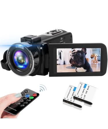 SEREE TECH 2.7K 30 FPS Video Camera 42MP 18X Digital Camera Video Camera for YouTube 3.0'' Flip Screen Camcorder Vlogging Camera with Remote Control and Two Batteries BLACK