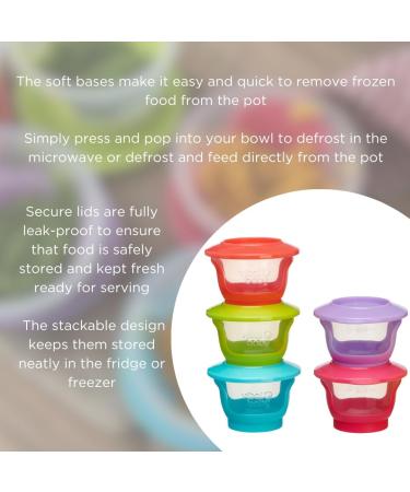 Vital Baby NOURISH Store & Wean Pots - Leakproof Storage Pots for Weaning & Snacks - 6pk 2oz / 60ml - Buy Online on GoSupps.com
