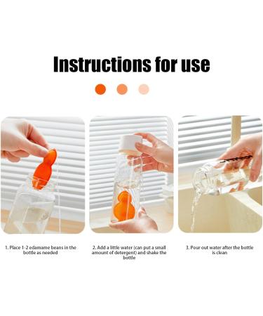 Sponges Washing Up Bottle Cleaning Beans 3Pcs Reusable Bottle Cleaning Beans Pea-Shaped Water Bottle Cleaner Sponges for Bottle Internal Cleaning Orange - Buy Online on GoSupps.com