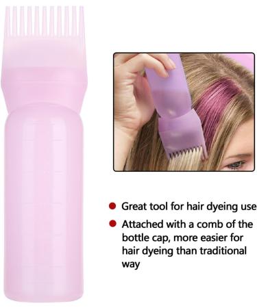 Sunicon Root Comb Applicator Bottle 160ml 3Colors Hair Dyeing Bottle Brush Shampoo Hair Color Oil Comb Applicator Tool (Pink) - Buy Online on GoSupps.com