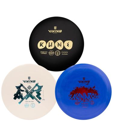 Viking Discs Starter Disc Golf Set - 3 Frisbee Discs for Any Distance, PDGA Approved - Putter, Mid-Range, Driver - Frisbee Golf Discs Set for Beginners and Professionals