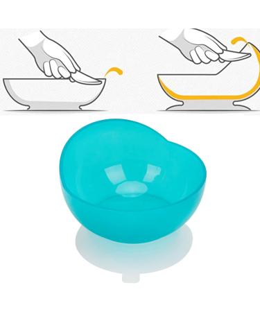 High-Low Scoop Bowl with Suction Cup Base - Spill-Proof Eating Aid for Elderly and Disabilities (Blue) - Buy Online on GoSupps.com