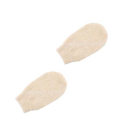 EXCEART 2pcs Bamboo Fiber Bath Shower Gloves - Double Sided Body Scrubber for Exfoliation and Dead Skin Removal - Buy Online on GoSupps.com
