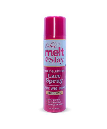 Esha Melt N Slay Glueless Lace Spray Melting and Holding for Wigs Lace Bond Adhesive Spray for Closure Wigs Extensions Strong Natural Forming Hold Protect Edges (354ML)