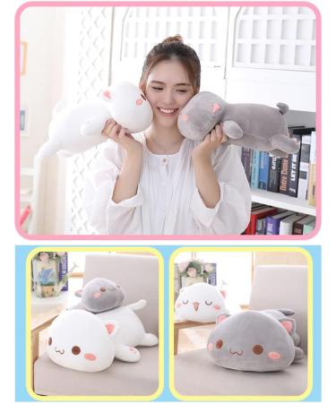 NatureMan Cute Kitten Plush Toy Stuffed Animal Pet Kitty Soft Anime Cat Plush Pillow children'sPlush cat doll Pillow toys (grey) - Buy Online on GoSupps.com