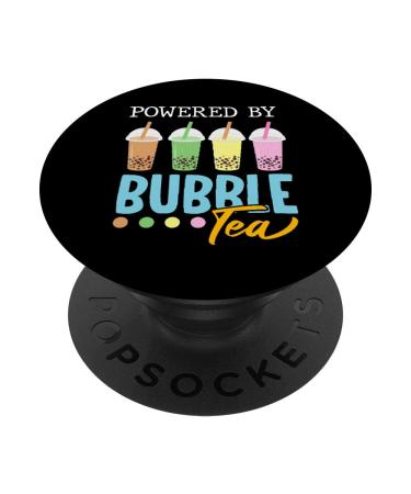 Bubble Tea Gift - Powered By Bubble Tea PopSockets Grip and Stand for Phones and Tablets Standard