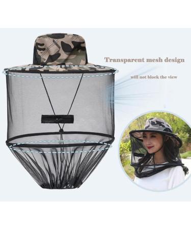 Beekeeping Beekeeper Folding Hat Mask Face Mesh Net Anti-mosquito Fishing and Camping Mosquito Netting Hat Mosquito Hat with Net Mesh Bee Bug Insect Fly Mask Cap Hat (Camouflage Green) - Buy Online on GoSupps.com