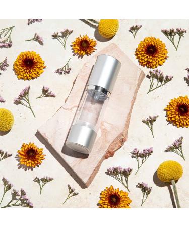 Luxe Airless Bottle 15 ML - Matte Silver & Clear | Premium Quality eCommerce Shipping Worldwide - Buy Online on GoSupps.com